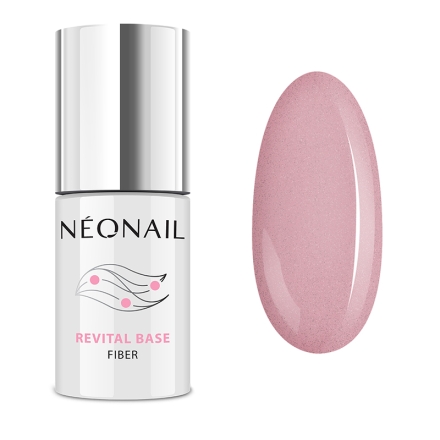 NEONAIL Lakier hybrydowy 7,2 ml - Revital Base Fiber Blinking Cover Pink