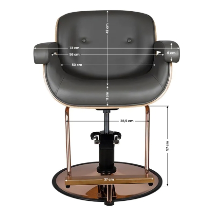 Gabbiano fotel fryzjerski Wenecja szary - 5