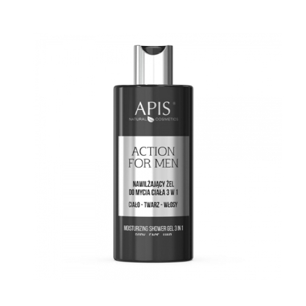 Apis action for men nawilżający żel do mycia ciała 3w1 300 ml