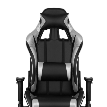 Fotel gamingowy Premium 912 srebrny - 6