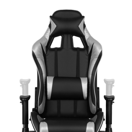 Fotel gamingowy Premium 912 srebrny - 7