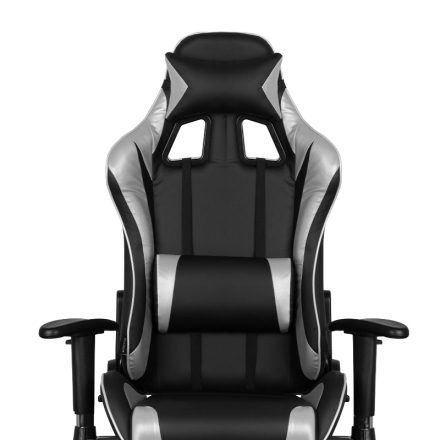 Fotel gamingowy Premium 912 srebrny - 8