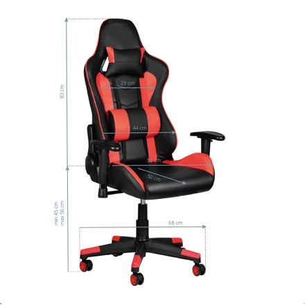 Fotel gamingowy Premium 557 czerwony - 8