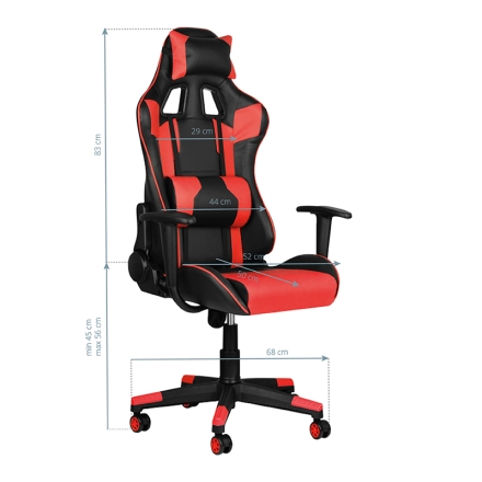 Fotel gamingowy Premium 916 czerwony - 8