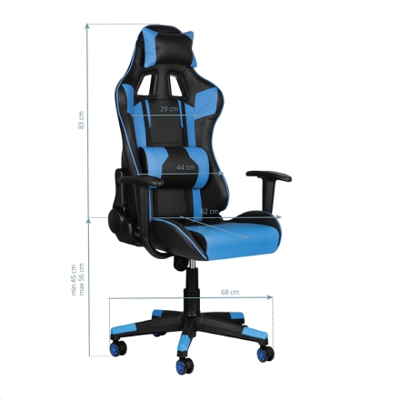 Fotel gamingowy Premium 916 niebieski - 8