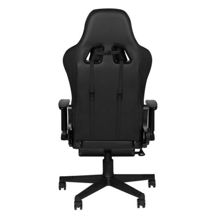 Fotel gamingowy Premium 557 z podnóżkiem czarny - 3