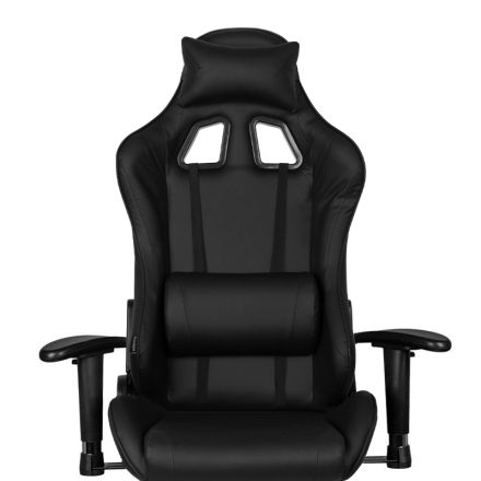 Fotel gamingowy Premium 557 z podnóżkiem czarny - 4