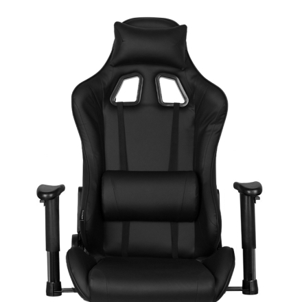 Fotel gamingowy Premium 557 z podnóżkiem czarny - 5
