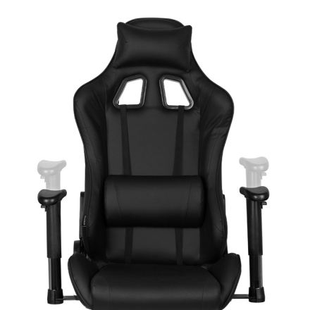 Fotel gamingowy Premium 557 z podnóżkiem czarny - 6