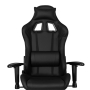 Fotel gamingowy Premium 557 z podnóżkiem czarny - 5