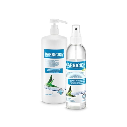 BARBICIDE - ZESTAW BARBICIDE HAND DISINFECTION do dezynfekcji rąk i skóry 1000 ML + 250 ML