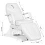 Fotel kosmetyczny elektryczny Soft 1 siln. biały - 8