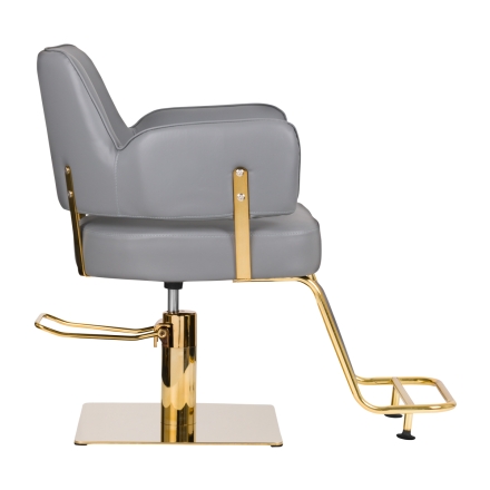 Gabbiano fotel fryzjerski Linz złoto szary - 2