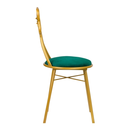 Krzesło wstążka Velvet DT2 zielone - 2