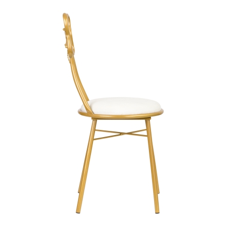 Krzesło wstążka Velvet DT2 białe - 2