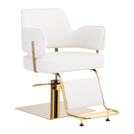 Gabbiano fotel fryzjerski Linz złoto biały