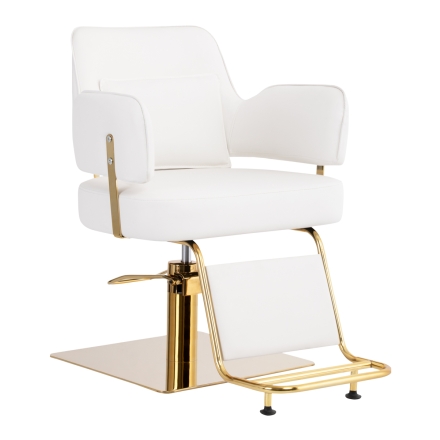 Gabbiano fotel fryzjerski Linz złoto biały - 2