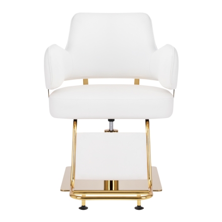 Gabbiano fotel fryzjerski Linz złoto biały - 3
