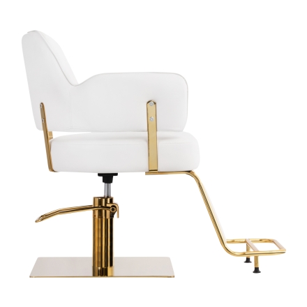 Gabbiano fotel fryzjerski Linz złoto biały - 4