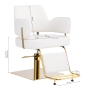 Gabbiano fotel fryzjerski Linz złoto biały - 8