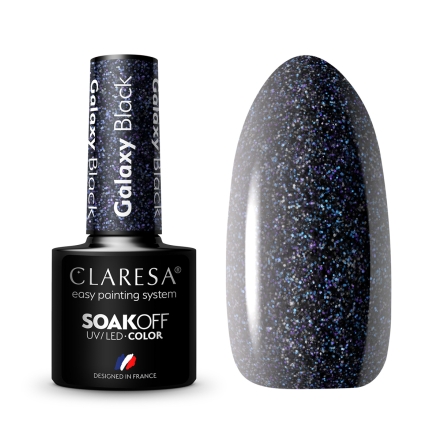 CLARESA Lakier hybrydowy Galaxy Black 5g