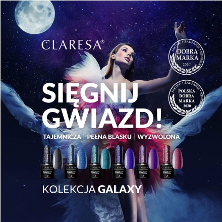 CLARESA Lakier hybrydowy Galaxy Blue 5g - 4