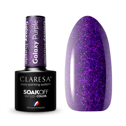 CLARESA Lakier hybrydowy Galaxy Purple 5g