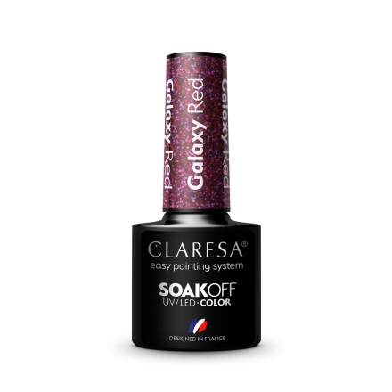 CLARESA Lakier hybrydowy Galaxy Red 5g - 3