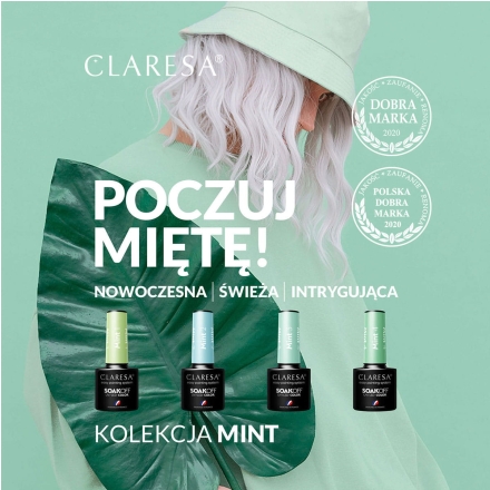 CLARESA Lakier hybrydowy MINT 4 -5g - 3