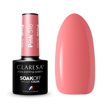 CLARESA Lakier hybrydowy PINK 516 -5g