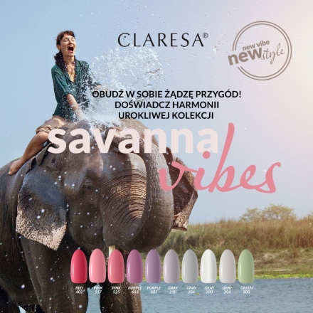 CLARESA Lakier hybrydowy PINK 525 -5g - 3