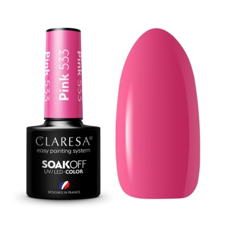 CLARESA Lakier hybrydowy PINK 533 -5g