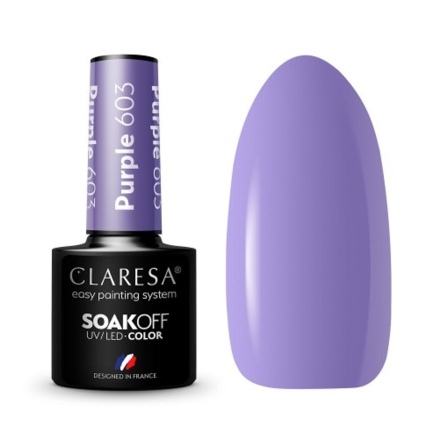 CLARESA Lakier hybrydowy PURPLE 603 -5g