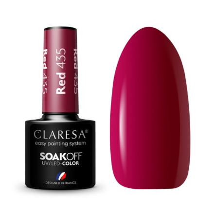 CLARESA Lakier hybrydowy RED 435 -5g