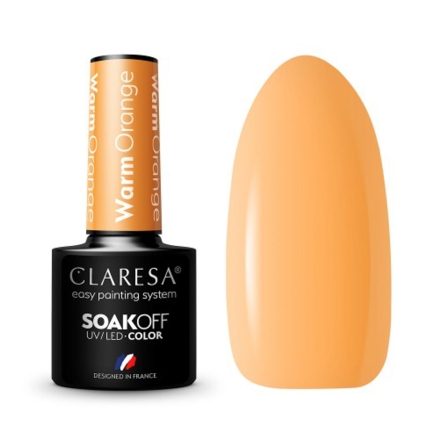 CLARESA Lakier hybrydowy WARM ORANGE -5g