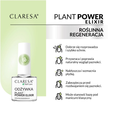 CLARESA Odżywka do paznokci Plant Power Elixir 5 g - 4