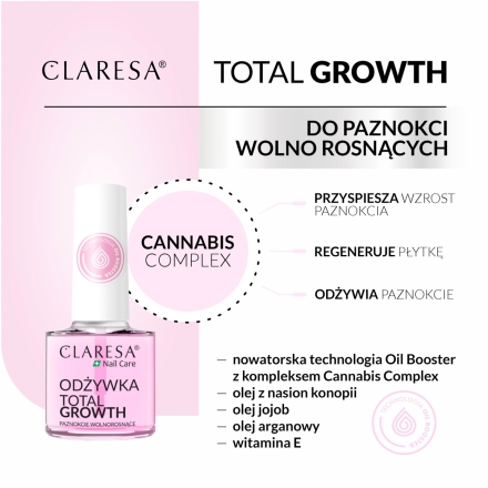 CLARESA Odżywka do paznokci Total Growth 5 g - 4