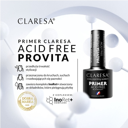 CLARESA Primer Bezkwasowy Acid Free Provita 5 g - 2