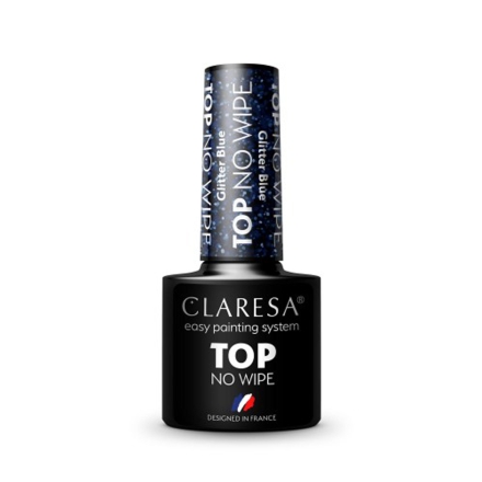 CLARESA Top No Wipe 5g Glitter Blue