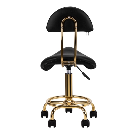 Taboret kosmetyczny 6001-G złoto czarny - 4