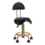 Taboret kosmetyczny 6001-G złoto czarny - 2