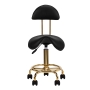 Taboret kosmetyczny 6001-G złoto czarny - 4