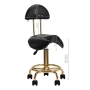 Taboret kosmetyczny 6001-G złoto czarny - 7