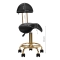 Taboret kosmetyczny 6001-G złoto czarny - 5