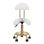 Taboret kosmetyczny 6001-G biały - 4