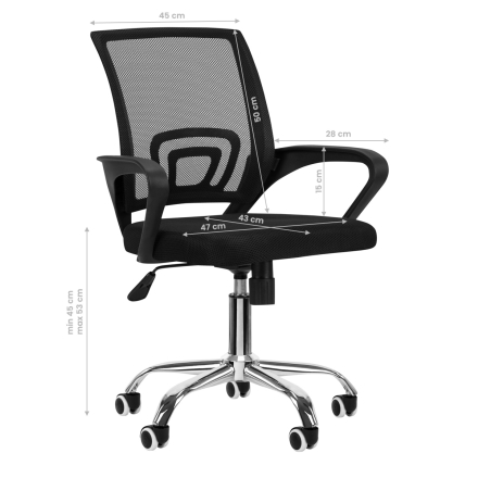 Fotel biurowy QS-C01 czarny - 7