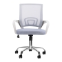 Fotel biurowy QS-C01 biało-szary - 4