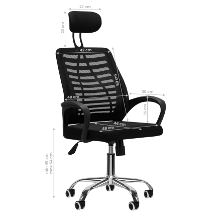Fotel biurowy QS-02 czarny - 7
