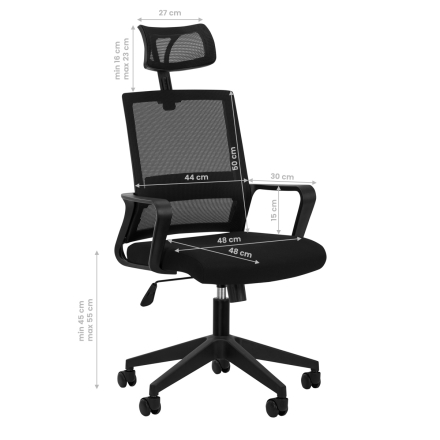 Fotel biurowy QS-05 czarny - 8