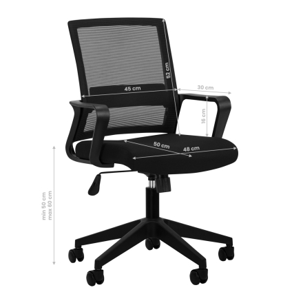 Fotel biurowy QS-11 czarny - 7